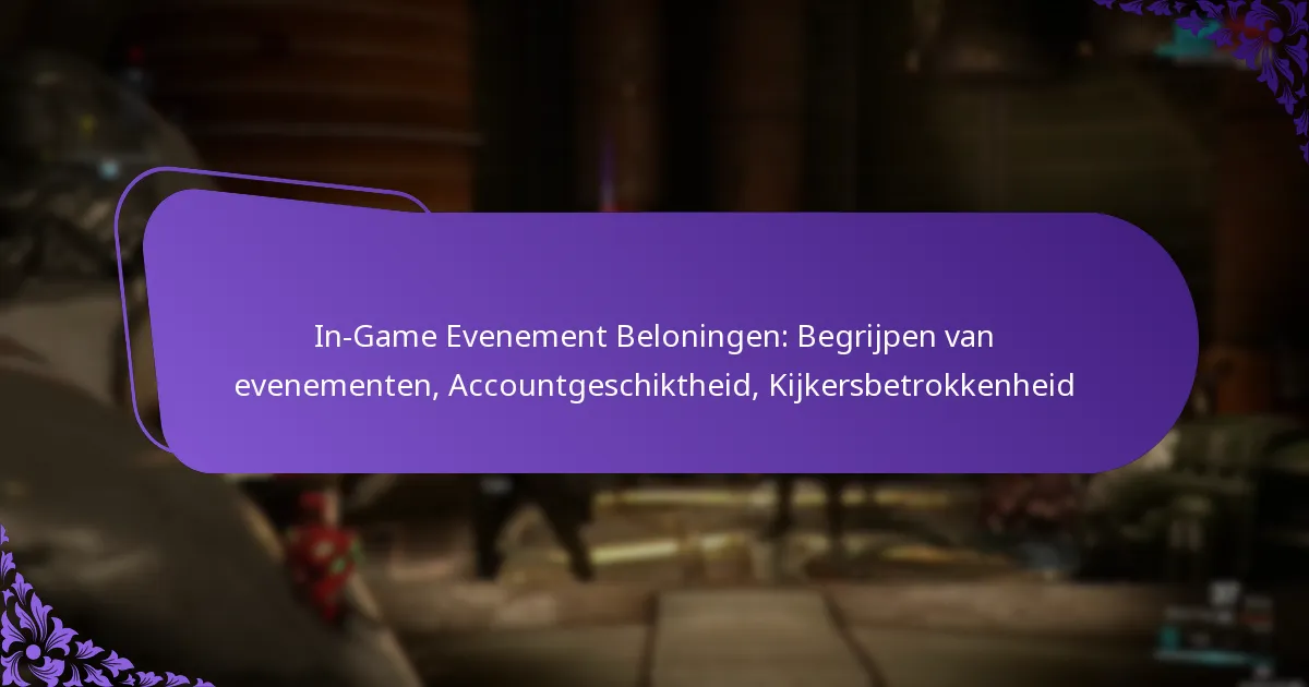 In-Game Evenement Beloningen: Begrijpen van evenementen, Accountgeschiktheid, Kijkersbetrokkenheid