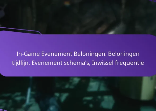 In-Game Evenement Beloningen: Beloningen tijdlijn, Evenement schema’s, Inwissel frequentie