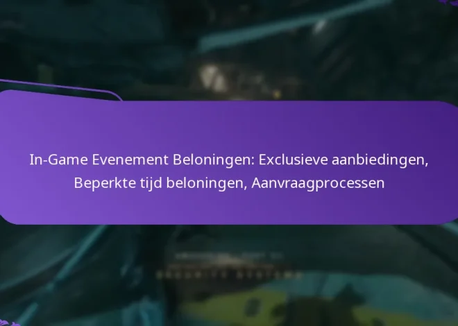 In-Game Evenement Beloningen: Exclusieve aanbiedingen, Beperkte tijd beloningen, Aanvraagprocessen