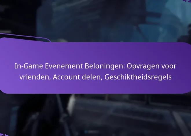 In-Game Evenement Beloningen: Opvragen voor vrienden, Account delen, Geschiktheidsregels