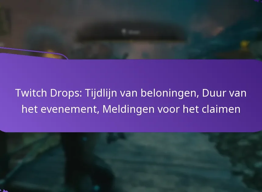 Twitch Drops: Tijdlijn van beloningen, Duur van het evenement, Meldingen voor het claimen